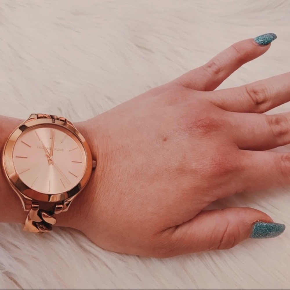 Michael Kors Rose Gold Runway Dial Twist Watch